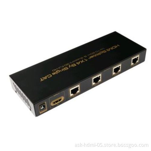 1-in-4 Out HDMI Splitter Extender by Single CAT, Up to 60M